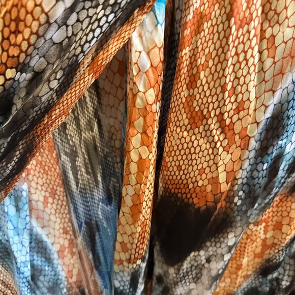 Boston Proper Python Melange Maxi Halter Dress 6 Whimsical Flowing Cruise NWT - Picture 15 of 15